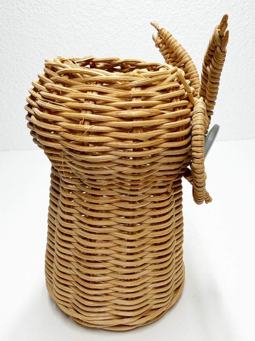Vintage Wicker Owl Bud Vase Basket - Picture 4 of 9